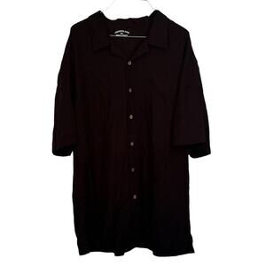 Joes USA Mens Black Button Down Shirt Casual Solid Pockets Short Sleeve 3XL READ